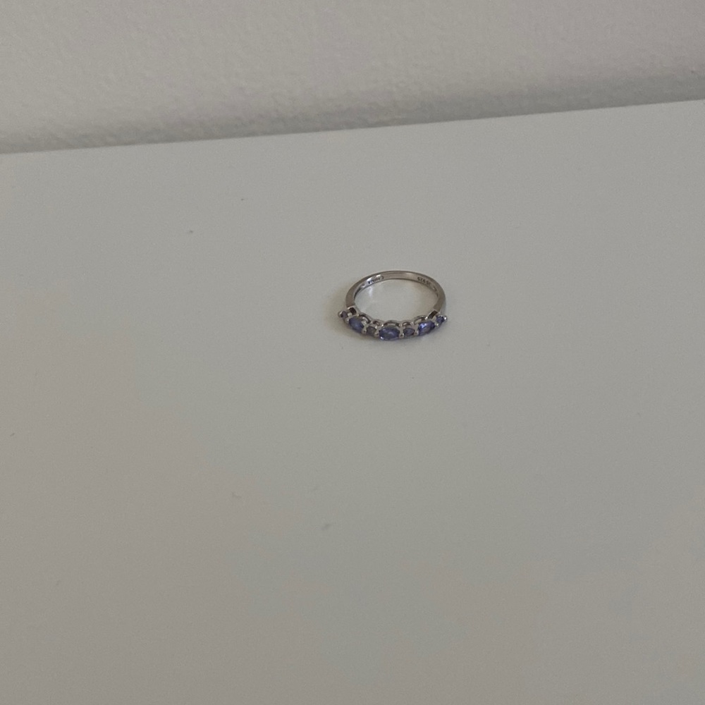 Vintage silver amethyst ring